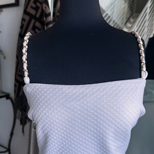 White Midi with gold embellishments